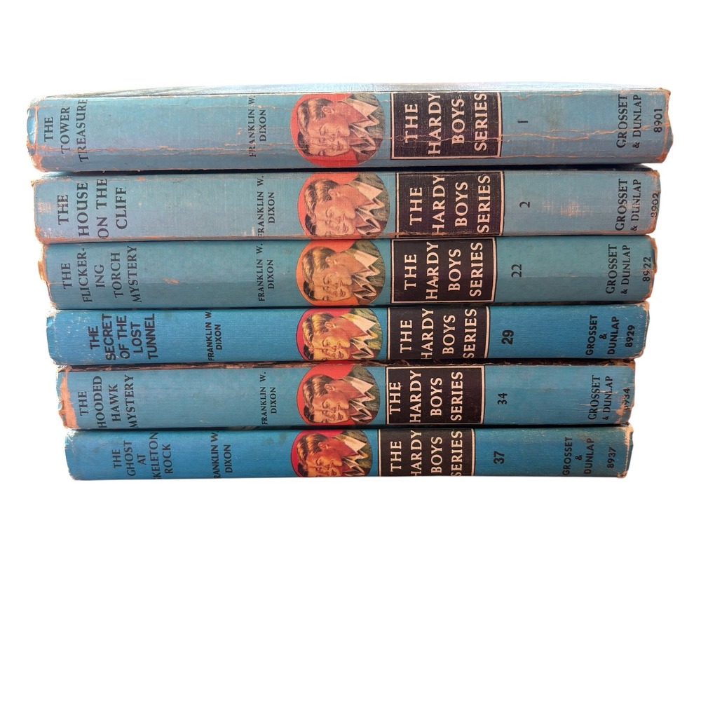 Vintage HC Hardy Boys Book Lot 6 Hardcover‎ Mystery Series Franklin W Dixon